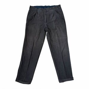 Brooks Brothers 346 100% Cotton Slacks Pleated Cuffed Brown Vintage 38x32